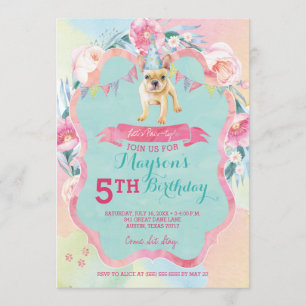 Invitations à la fête d'anniversaire de Chien-Chie