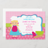 Invitations à la fête d'anniversaire de Cuisine Ba (Devant / Derrière)