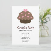 Invitations à la fête d'anniversaire de Cupcake (Debout devant)
