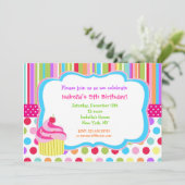 Invitations à la fête d'anniversaire de Cupcake (Debout devant)