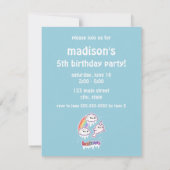 Invitations à la fête d'anniversaire de Cute Narwh (Dos)