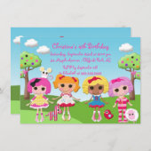 Invitations à la fête d'anniversaire de Cute Rag D (Devant / Derrière)