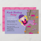 Invitations à la fête d'anniversaire de Escalade d (Devant / Derrière)