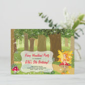 Invitations à la fête d'anniversaire de Fairy Wood (Debout devant)