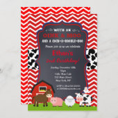 Invitations à la fête d'anniversaire de Farm Barny (Devant / Derrière)