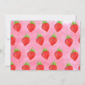 Invitations à la fête d'anniversaire de fraise ave (Dos)