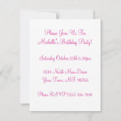 Invitations à la fête d'anniversaire de Kawaii (Dos)