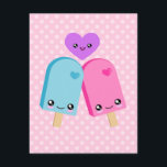 Invitations à la fête d'anniversaire de Kawaii<br><div class="desc">Invitations à la fête d'anniversaire de Kawaii Jolies Popsicles © 2010 www.megakawaii.com</div>