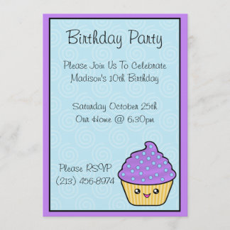 Invitations à la fête d'anniversaire de Kawaii Cup