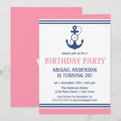 Invitations à la fête d'anniversaire de la Ancre m (Devant / Derrière)