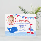 Invitations à la fête d'anniversaire de la baleine (Debout devant)
