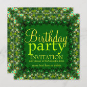 Invitations à la fête d'anniversaire de la dentell (Devant / Derrière)