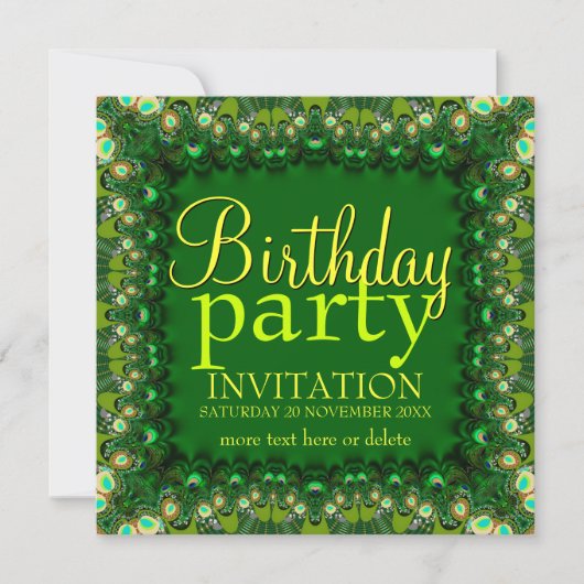 Invitations à la fête d'anniversaire de la dentell (Devant)