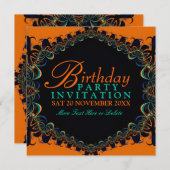 Invitations à la fête d'anniversaire de la dentell (Devant / Derrière)