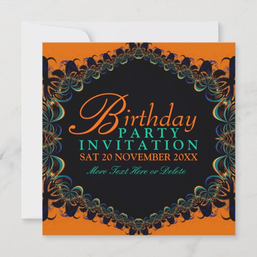 Invitations à la fête d'anniversaire de la dentell (Devant)