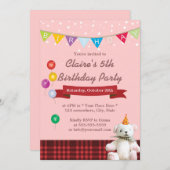 Invitations à la fête d'anniversaire de la fille d (Devant / Derrière)