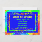 Invitations à la fête d'anniversaire de la grande (Dos)