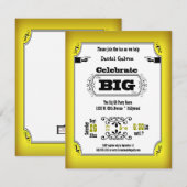 Invitations à la fête d'anniversaire de la lettre (Devant / Derrière)