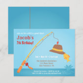 Invitations à la fête d'anniversaire de la pêche l (Devant / Derrière)