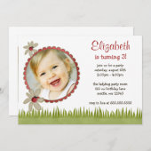 Invitations à la fête d'anniversaire de la photo d (Devant / Derrière)