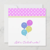 Invitations à la fête d'anniversaire de la Polka r (Dos)