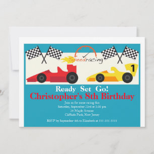 Invitations à la fête d'anniversaire de la Race Ca