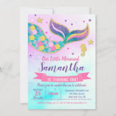 Invitations à la fête d'anniversaire de la Sirène (Devant)