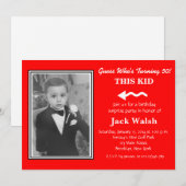 Invitations à la fête d'anniversaire de la vieille (Devant / Derrière)