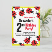 Invitations à la fête d'anniversaire de Lady Bug A (Debout devant)