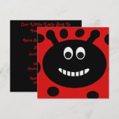 Invitations à la fête d'anniversaire de Lady Bug C (Devant / Derrière)