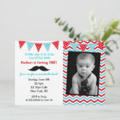 Invitations à la fête d'anniversaire de Little Man (Debout devant)