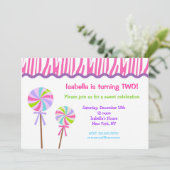 Invitations à la fête d'anniversaire de Lollipop (Debout devant)