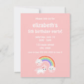 Invitations à la fête d'anniversaire de l'Unicorn  (Dos)