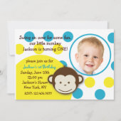 Invitations à la fête d'anniversaire de Mod Monkey (Devant)