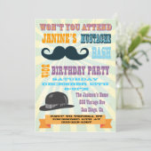 Invitations à la fête d'anniversaire de Mustache (Debout devant)