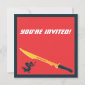 Invitations à la fête d'anniversaire de Ninja (Dos)