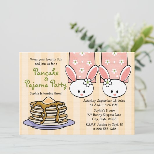 Invitations à la fête d'anniversaire de Pancake et (Debout devant)