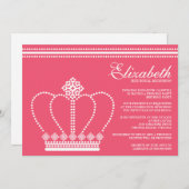 Invitations à la fête d'anniversaire de Princess (Devant / Derrière)