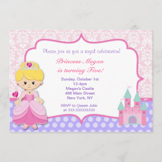 Invitations à la fête d'anniversaire de Princess