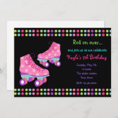 Invitations à la fête d'anniversaire de Roller Ska (Devant / Derrière)