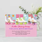 Invitations à la fête d'anniversaire de Roller Ski (Debout devant)