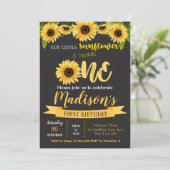 Invitations à la fête d'anniversaire de Sunflower (Debout devant)