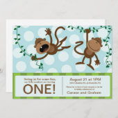 Invitations à la fête d'anniversaire de Twin (Devant / Derrière)