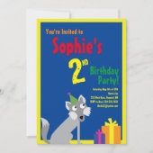 Invitations à la fête d'anniversaire de Wolf Anima (Devant)