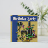 Invitations à la fête d'anniversaire des adultes (Debout devant)