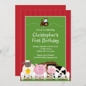 Invitations à la fête d'anniversaire des animaux d (Devant / Derrière)