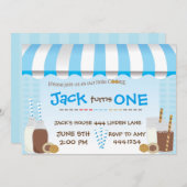 Invitations à la fête d'anniversaire des biscuits  (Devant / Derrière)