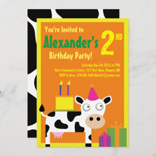 Invitations à la fête d'anniversaire des enfants d
