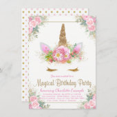 Invitations à la fête d'anniversaire des filles de (Devant / Derrière)