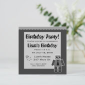 Invitations à la fête d'anniversaire des robots Ge (Debout devant)